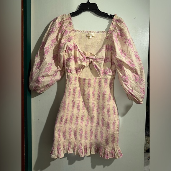 LoveShackFancy Bow Print Mini Dress - Picture 2 of 5